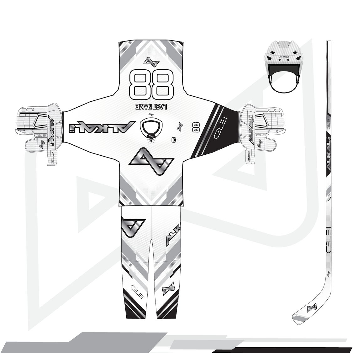 Alkali Cele One Pro Roller Hockey Kit - Tony Headrick