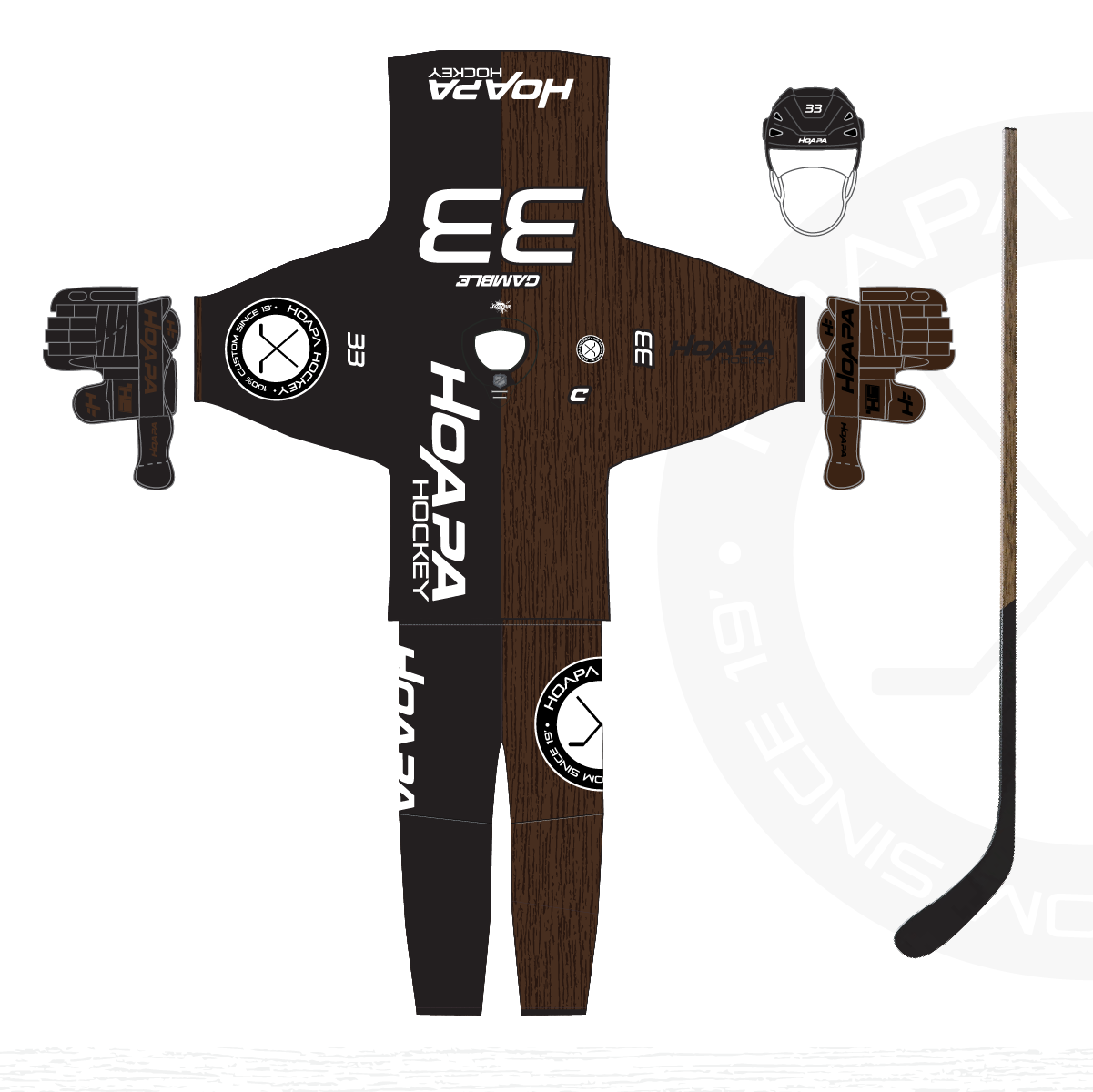 Hoapa Origin Pro Roller Hockey Kit - Tony Headrick